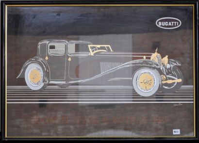 null Bugatti Royale, sérigraphie. 50x70cm