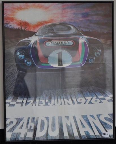 Affiche Le Mans 1976, Inaltera. 40x50cm