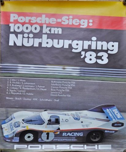 null PORSCHE, 1000 kms de Nürburgring 1983, 1° Ickx - Mass. Affiche 100x75cm