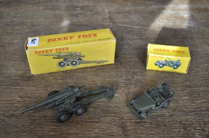 Dinky Toys. Obusier de 155 A.B.S. + Jeep...