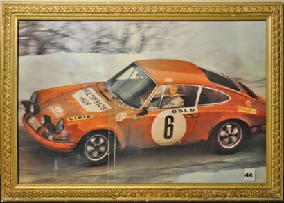 PORSCHE 911 N° 6 Monte Carlo. 20x35cm