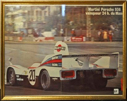 null PORSCHE 936 Martini 1er. Le Mans 1976. 30x40cm