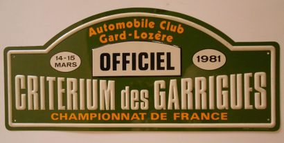 null Lot de 4 plaques: Criterium des Cévennes 1980-1983-1984 et Criterium des Garrigues...
