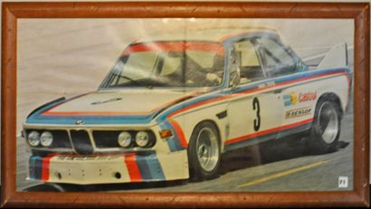 null BMW 3,0 CSL N° 3 Amon-Stuck. 30x55cm