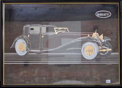 Bugatti Royale, sérigraphie. 50x70cm
