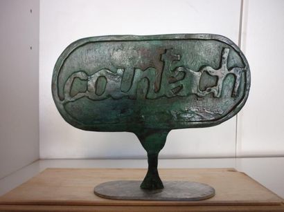 null LAURENT Georges (1940) . Logo Countach en Bronze d'Art. Fonte à cire perdue,...