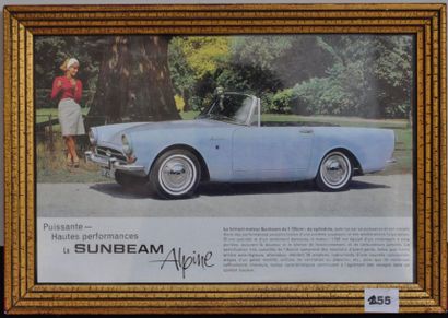 null Pub Sunbeam Alpine. 18x28cm + Pub Bugatti 101. 19x24cm