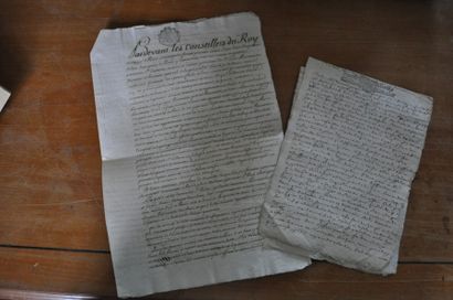 null Acte notarial faite à Auch en 1768 et 2 autres actes, 1694 et ?