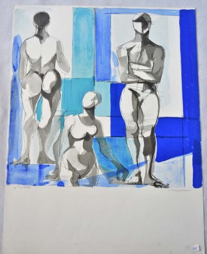 DESPIERRE DESPIERRE. Femmes cubiste. 1 lithographie en couleur. Epreuve d’artiste...