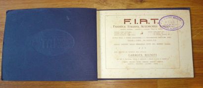  Catalogue publicitaire Fiat 1911, comprenant schémas techniques et descriptions...