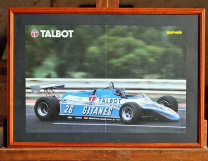 null Ligier JS9, Laffite. Poster encadré. 40x50cm