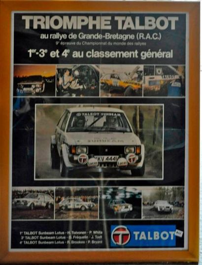 null Affiche Talbot Sunbeam RAC. 60x80cm