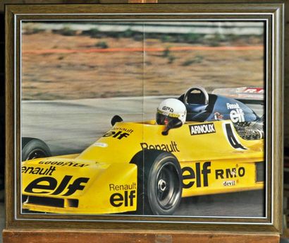 null Martini Renault F2, Arnoux 77. Poster encadré. 40x50cm