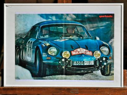 null Alpine Renault 1600S N° 28 Monte Carlo 1971, Andersson. Poster encadré. 40x...