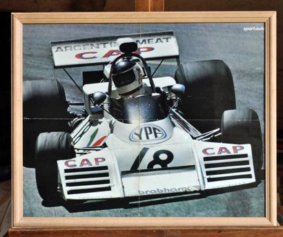 null Brabham bt 42 CAP, C. Reuteman. Poster encadré. 40x50cm