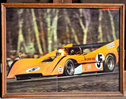 null McLaren M8F N° 5, D. Hulme Can Am. Poster encadré. 30x40cm
