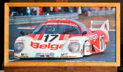 null Proto Rondeau 379 Belga, 3° Le Mans 1980. Poster encadré. 30x55cm