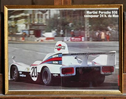 null Porsche 936 Martini. 1er Le Mans 1976. Poster encadré. 30x40cm
