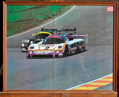 null Proto Jaguar XJR9 + Sauber C9. Poster encadré. 40x50cm