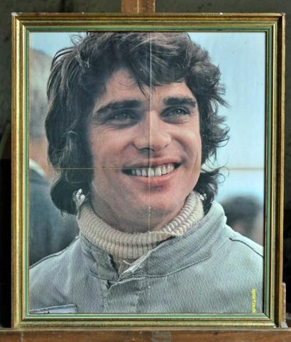 null François Cevert. Poster encadré. 40x50cm