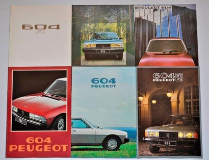 PEUGEOT Peugeot. Lot de six catalogues pour la 604