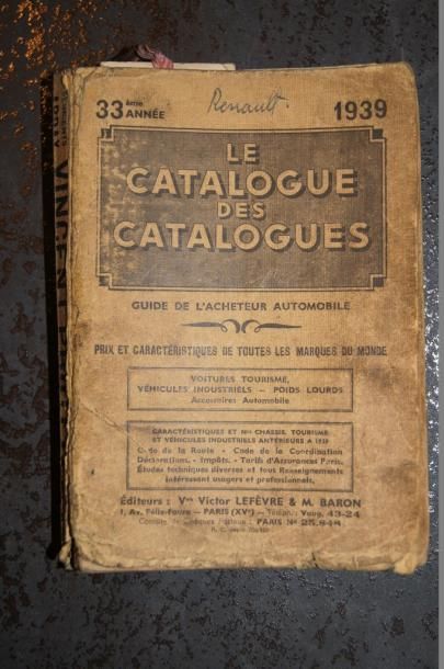 null Le catalogue des catalogues 1939. Guide de l'acheteur automobile. Prix et caractéristiques...
