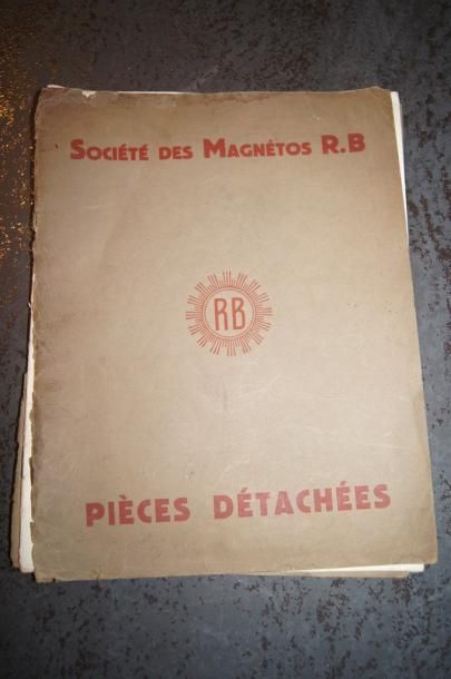  Ensemble de documentations techniques et promotionnelles "Société des magnétos RB"...