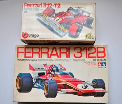  Lot de deux maquettes Ferrari 312 T2 Echelle 1/14e par Burago et Ferrari 312B Echelle...