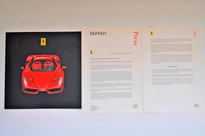 FERRARI Ferrari. Dossier de presse Ferrari pour le salon de l'auto 2002, on joint...