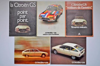 CITROËN Citroën. Lot composé de trois catalogues en français sur la Citroën GS, on...