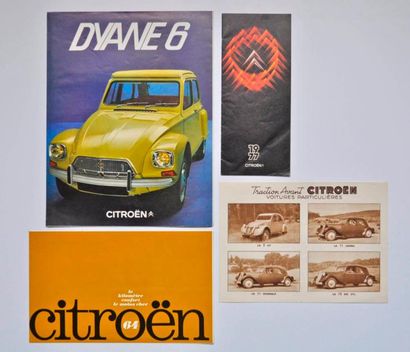 CITROËN Citroën. Lot de prospectus et de dépliants sur la gamme Citroën. On joint...