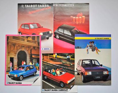 TALBOT Talbot. Lot de trois catalogues Talbot Samba, on joint un dépliant sur les...