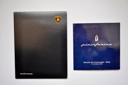 DIVERS Lot de deux CD-Rom, Pininfarina Mondial de l'auto 2008 et dossier de presse...