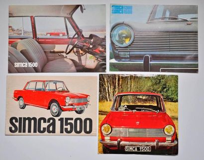 SIMCA Simca. Lot de deux catalogues et deux dépliants Simca 1500