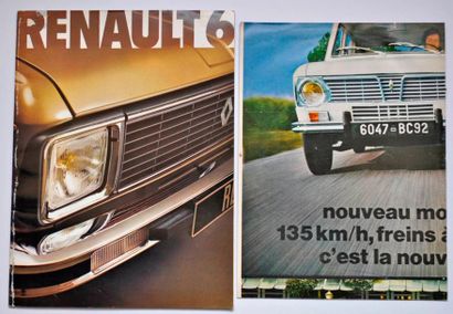 RENAULT Renault. Catalogue pour la R6, on joint un dépliant du modèle