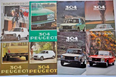 PEUGEOT Peugeot. Lot de cinq catalogues, un dépliant et deux prospectus pour la ...