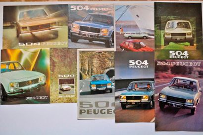 PEUGEOT Peugeot. Lot de neuf catalogues sur la 504