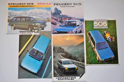 PEUGEOT Peugeot. Lot de quatre catalogues et un prospectus 505 break