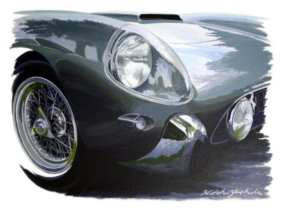 null YOSHIDA Hideki (1949- ) Ferrari California. Acrylique sur toile, signé en bas...