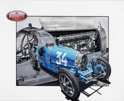 NOIR MAT- Bugatti type 35 : Reproduction...
