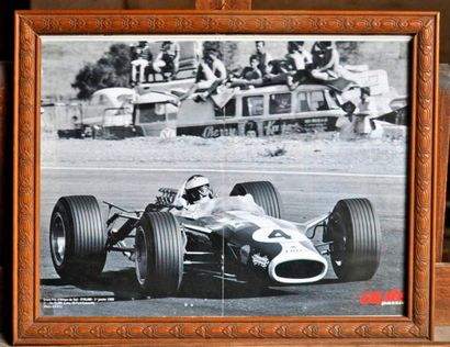 null Lotus 49, 1er Kyalami 1968, J. Clark ( Last win) Poster encadré. 