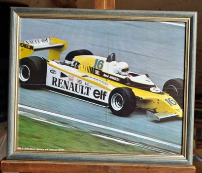 null Renault RS 20 N° 16, Arnoux. Poster encadré. 40x50cm