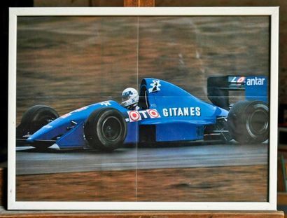 null Ligier JS, Loto Gitanes, Arnoux. Poster encadré. 40x50cm