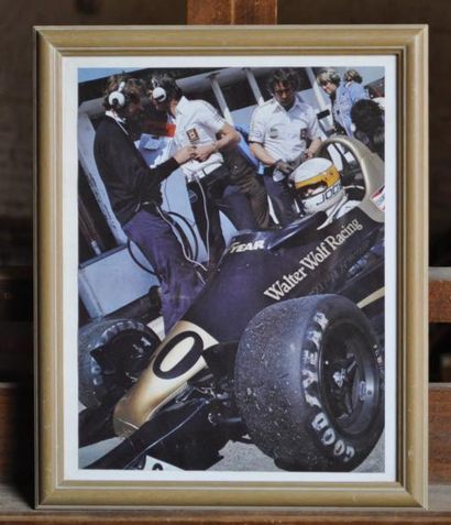 null J. Scheckter, Wolf WR1. Poster encadré. 25x30cm