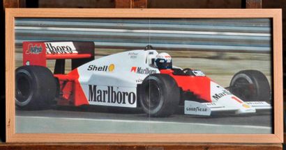 null McLaren MP4-2 N° 1, Prost. Poster encadré. 20x50cm