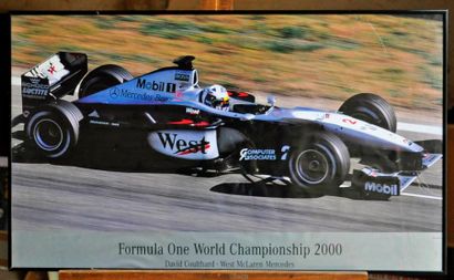 null McLaren MP4 , 2000, D. Coulthard. Poster encadré. 50x80cm