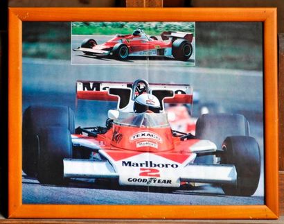 null Ferrari 126 C Turbo N° 2, G. Villeneuve. Poster encadré. 40x50cm