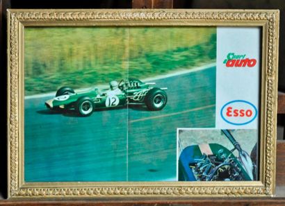 null Brabham bt 24 N° 12, J. Brabham. Poster encadré. 25x35cm