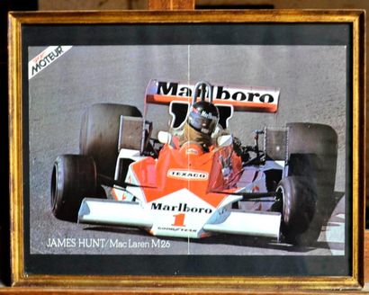 null McLaren M26, J. Hunt. Poster encadré. 30x40cm