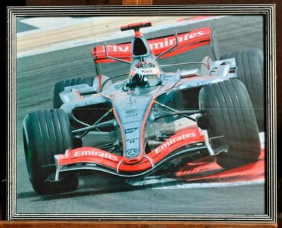 null McLaren MP4 N° 3. K. Raikkonen, Fly Emirates. Poster encadré. 40x50cm